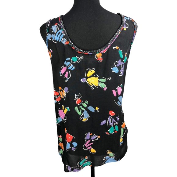 VTG Funky Graphic Platinum Dorothy Schoelen Tank S - Picture 3 of 10